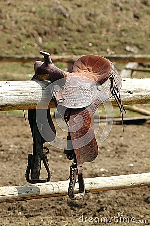 Horse saddle Stock Photo