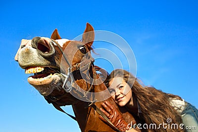 Horse with a sense of humor Stock Photo