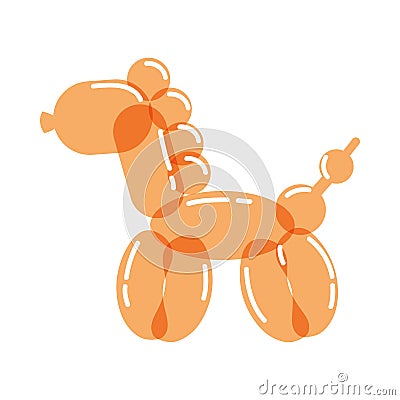 horse shaped balloon Vector Illustration