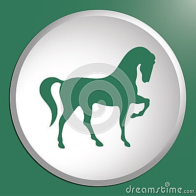 Horse silhouette icon Vector Illustration