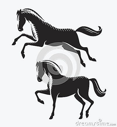 Horse symbol. Animal, racehorse vector illustration Vector Illustration