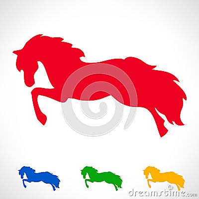 Horse symbol set Vector Illustration