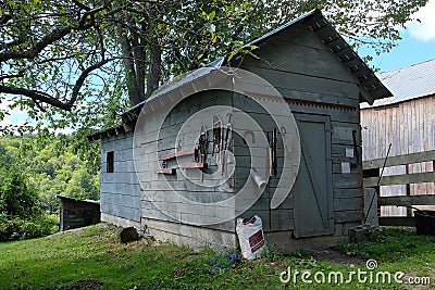 Horse Tack Shed Stock Photo