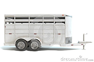 Horse Trailer Cartoon Illustration