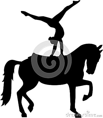 Horse Vaulting silhouette Vector Illustration