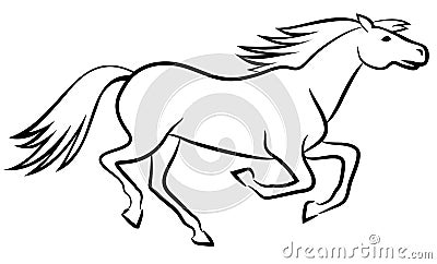 Horse vector outline Vector Illustration