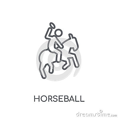 horseball linear icon. Modern outline horseball logo concept on Vector Illustration