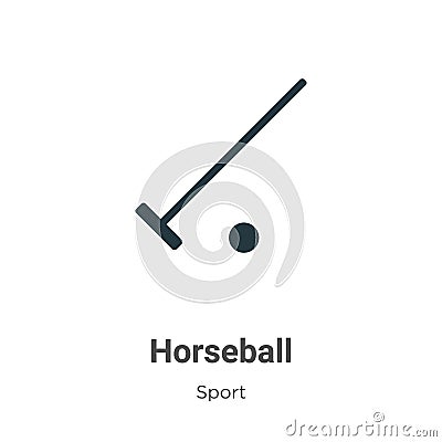 Horseball vector icon on white background. Flat vector horseball icon symbol sign from modern sport collection for mobile concept Vector Illustration