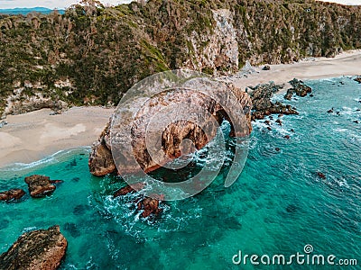 Horsehead Rock, rock formation in Bermagui, NSW, Australia. Stock Photo