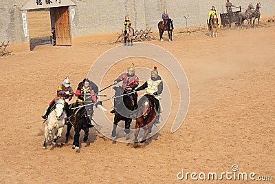 Horsemanship performance Editorial Stock Photo