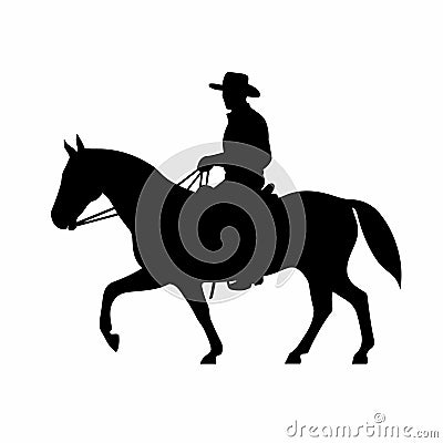 Horsemen black icon on white background. Horsemen silhouette Vector Illustration