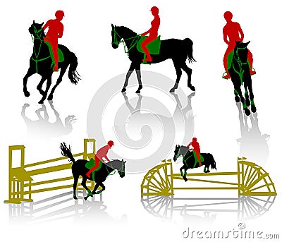 Horses - 1 Vector Illustration