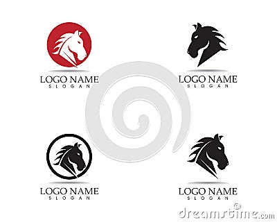 Horses head logo vector template Vector Illustration