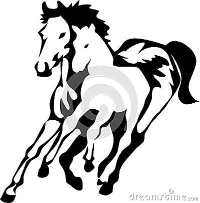 Horses Vector Illustration