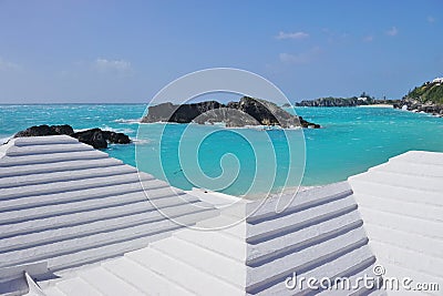 Horseshoe Bay beach in Bermuda Stock Photo