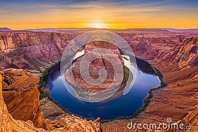 Horseshoe Bend on the Colorado River Stock Photo