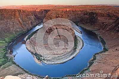 Horseshoe Bend on the Colorado River near Page, Ar Stock Photo
