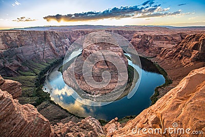 Horseshoe bend, Grand Canyon Stock Photo