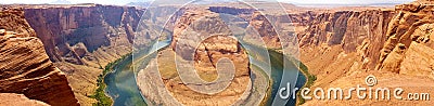 Horseshoe Bend Inspiration, Panoramic, Page, Arizona Stock Photo
