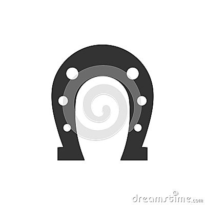 Horseshoe icon flat Vector Illustration