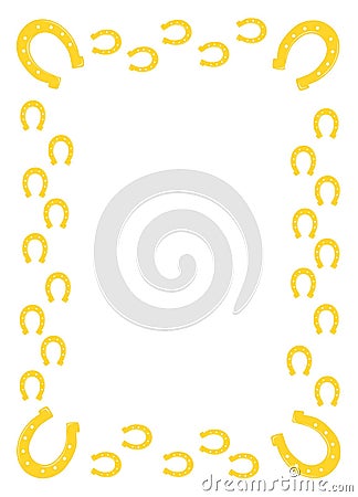 Horseshoe border. Vector Illustration