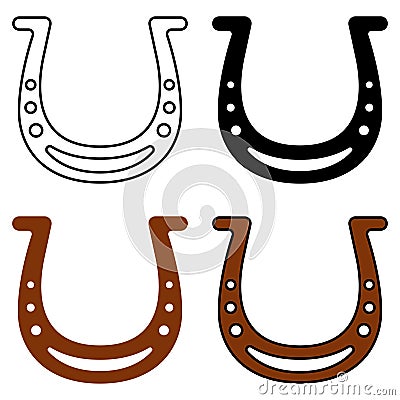 Horseshoe in flat style isolated Vector Illustration