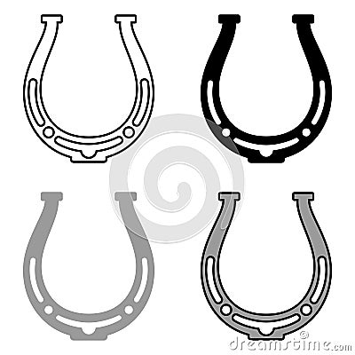 Horseshoe in flat style isolated Vector Illustration