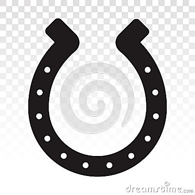 Horseshoe or horse shoe flat vector icon for apps and websites Vector Illustration