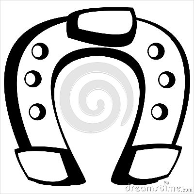 Horseshoe isolated on white Vector Illustration