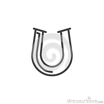 Horseshoe line icon Vector Illustration