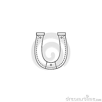 Horseshoe line icon Vector Illustration