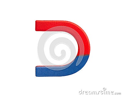 Horseshoe red and blue magnet Stock Photo