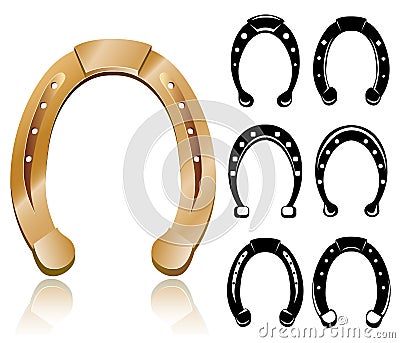 Horseshoe set Vector Illustration