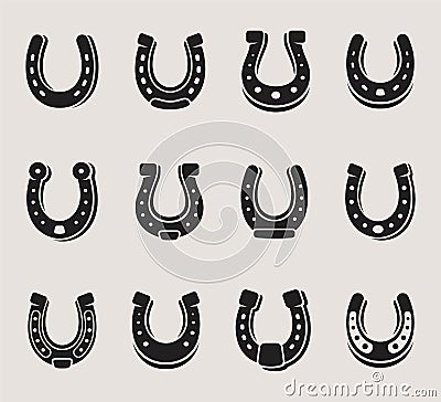 Horseshoe set. Vector Vector Illustration