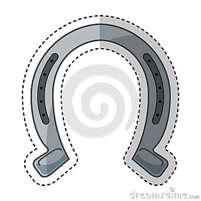 Horseshoe silhouette isolated icon Vector Illustration