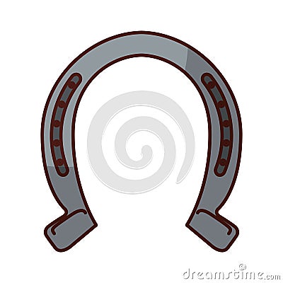 Horseshoe silhouette isolated icon Vector Illustration