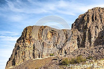 Horsethief Butte Columbia River Gorge Stock Photo