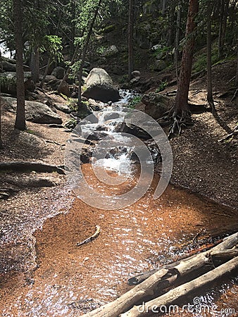 Horsethief falls at Pikes Peak Stock Photo