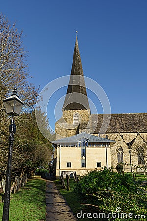 HORSHAM WEST SUSSEX/UK - NOVEMBER 30 : Exterior view of St Mary Editorial Stock Photo