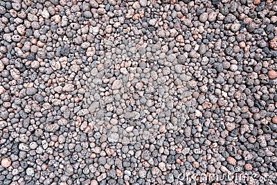 Horticultural ceramic clay pebbles. Background. Stock Photo