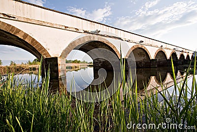 Hortobagy Bridge Stock Photo