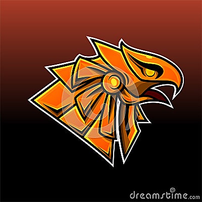 Horus head esport mascot logo Vector Illustration