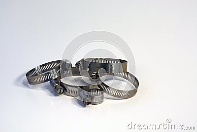 Hose clamps Stock Photo