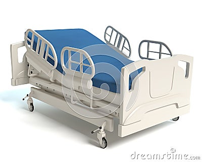 Hospital Bed Cartoon Illustration