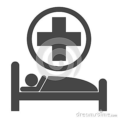 Hospital bed icon Vector Illustration