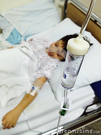 Hospital bed transfusion Stock Photo