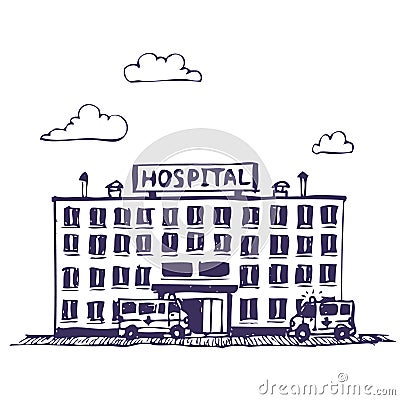 Hospital building Vector Illustration