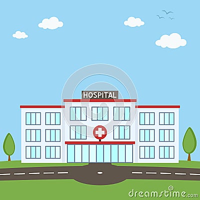 Hospital Building Healthcare Concept Vector Illustration