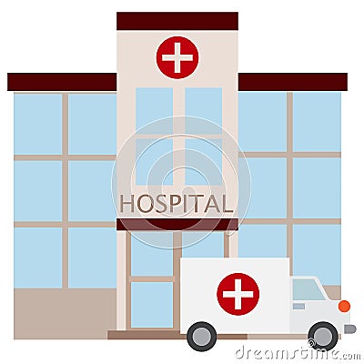Hospital building icon, vector illustration Vector Illustration