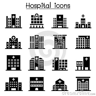 Hospital building icon Vector Illustration